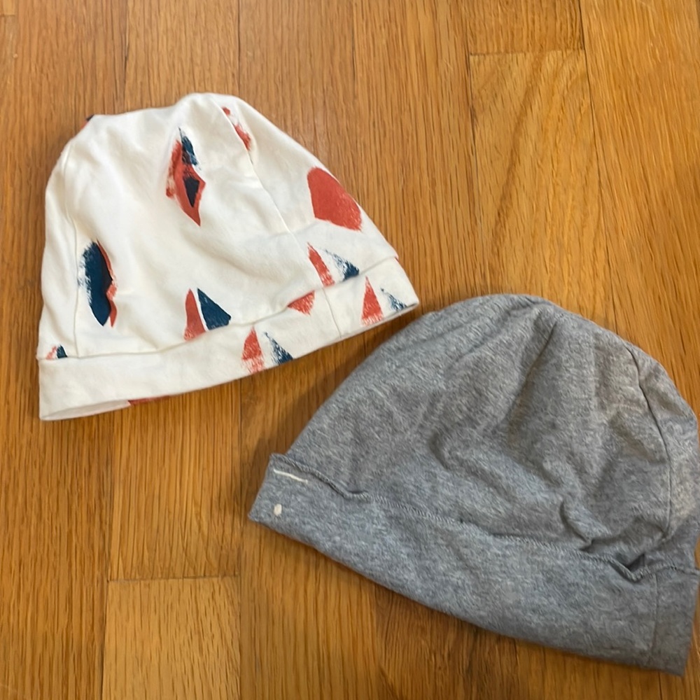 Cotton Baby Hats - set of 2